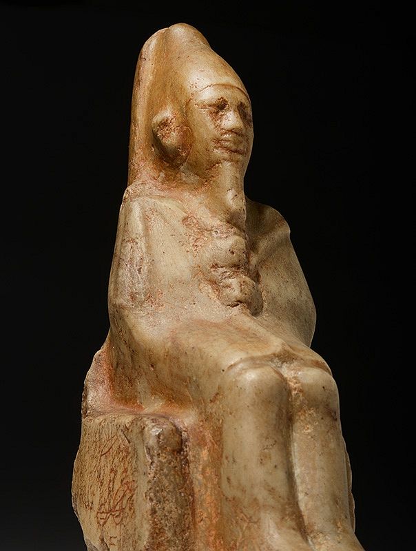 Twee Egyptische faraobeeldjes Farao Ninetjer