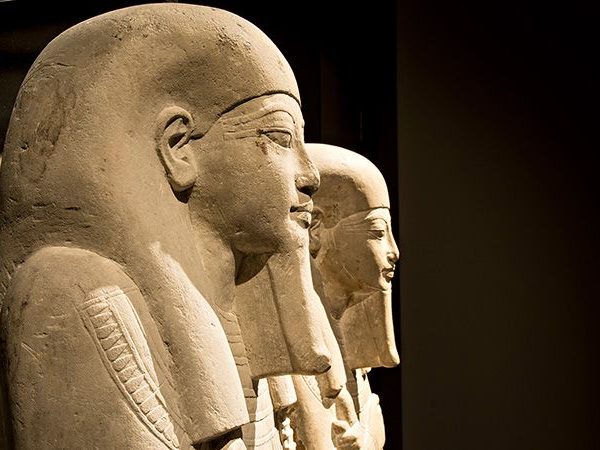 Egyptische beelden in het Rijksmuseum van Oudheden